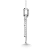 Diamond 1/20 Ct.Tw. Paper Clip Pendant in 925 Silver