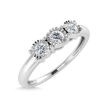 Diamond 1/20 Ct.Tw. Triology Ring in 925 Silver