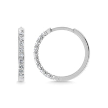 Diamond 1/2 Ct.Tw. Hoop Earrings in 14K White Gold