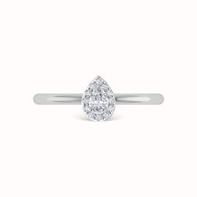 Diamond 1/3 Ct.Tw. Round and Princess Cut Engagement Ring in 14K White Gold