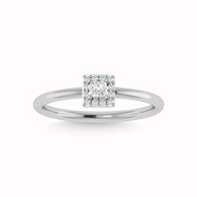Diamond 1/3 Ct.Tw. Round and Princess Cut Engagement Ring in 14K White Gold