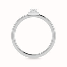 Diamond 1/3 Ct.Tw. Round and Princess Cut Engagement Ring in 14K White Gold