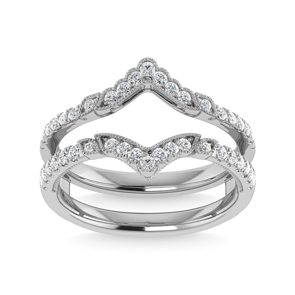 Diamond 3/8 Ct.Tw. Curve Guard Ring in 14K White Gold