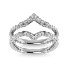 Diamond 3/8 Ct.Tw. Curve Guard Ring in 14K White Gold
