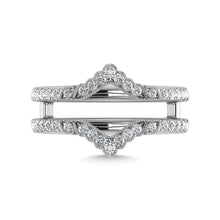 Diamond 3/8 Ct.Tw. Curve Guard Ring in 14K White Gold