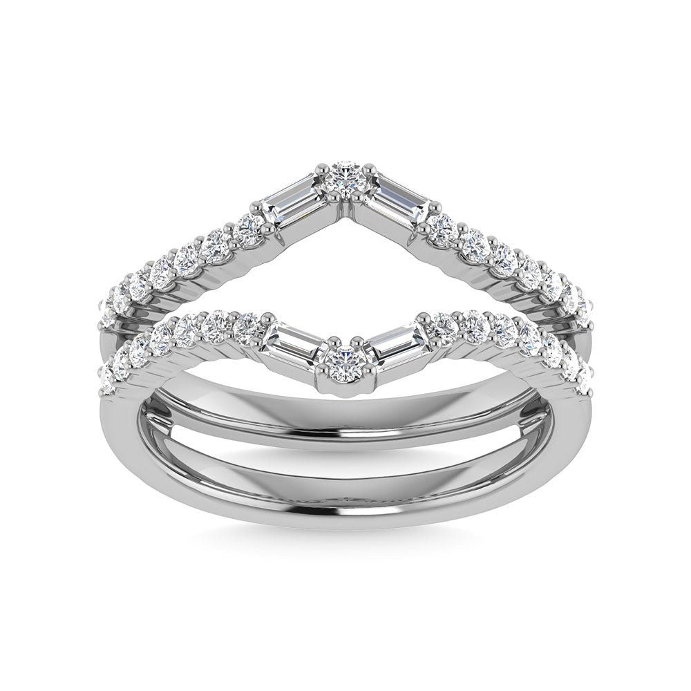 Diamond 3/8 Ct.Tw. Curve Guard Ring in 14K White Gold