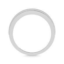 Diamond 1/4 Ct.Tw. Mens Wedding Band in 14K White Gold