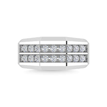 Diamond 1 Ct.Tw.Mens Wedding Band in 10K White Gold
