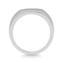 Diamond 1/4 Ct.Tw.Mens Wedding Band in 10K White Gold