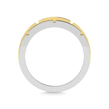 Diamond 1/2 Ct.Tw.Mens Wedding Band in 14K Two Tone Gold