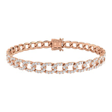 Diamond 3 1/8 Ct.Tw. Cuban Bracelets in 14K Rose Gold