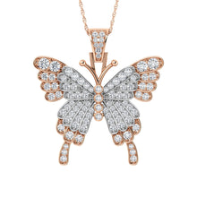 Diamond 1 Ct.Tw. Butterfly Pendant in 10K Two Tone