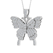 Diamond  5/8 Ct.Tw. Butterfly Pendant in 10K White Gold