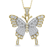 Diamond 1 7/8 Ct.Tw. Butterfly Pendant in 10K Two Tone