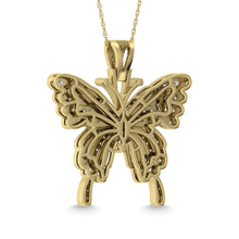Diamond 1 7/8 Ct.Tw. Butterfly Pendant in 10K Two Tone