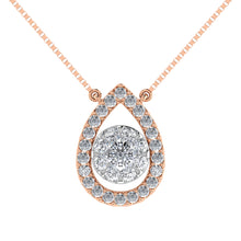 14K White Gold 1/3 Ct.Tw. Diamond Pear Shape Necklace