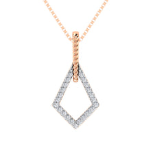 10K Two Tone Gold 1/10 Ct.Tw. Diamond Fashion Pendant