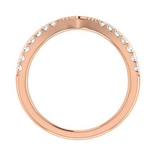 14K Rose Gold 1/5 Ct.Tw. Diamond Chevron Band