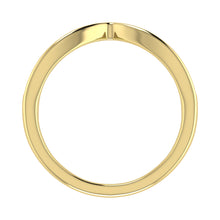14K Yellow Gold 1/5 Ct.Tw. Diamond Chevron Band