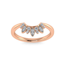 Diamond 1/8 Ct.Tw. Curve Band in 14K Rose Gold