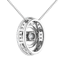 10K White Gold 1/5 Ct Ct.Tw. Diamond Oval Shape Shimmering Pendant