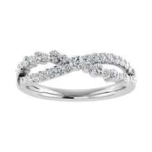 10K White Gold 1/2 Ct Ct.Tw. Diamond Crossover Ring