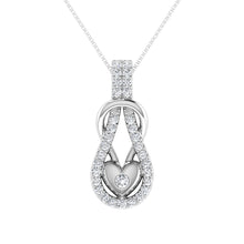 10K White Gold 1/4 Ct.Tw. Diamond Shimmering Pendant