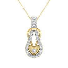 10K Yellow Gold 1/4 Ct.Tw. Diamond Shimmering Pendant