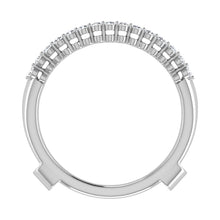 10K White Gold 1/4 Ct.Tw. Diamond Chevron Guard Ring