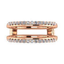 10K Pink Gold 1/4 Ct.Tw. Diamond Guard Ring