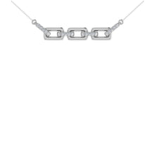10K White Gold 1/10 Ct.Tw. Diamond Cuban Link Necklace
