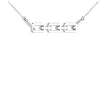 10K White Gold 1/10 Ct.Tw. Diamond Cuban Link Necklace