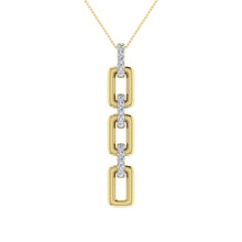 10K Yellow Gold 1/8 Ct.Tw. Diamond Cuban Link Pendant