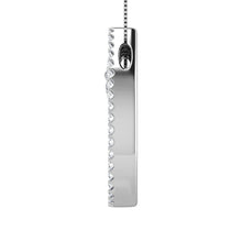 10K White Gold 1/2 Ct.Tw. Diamond Double Slide Pendant