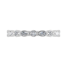 14K White Gold 1/3.Tw. Diamond Stack Band