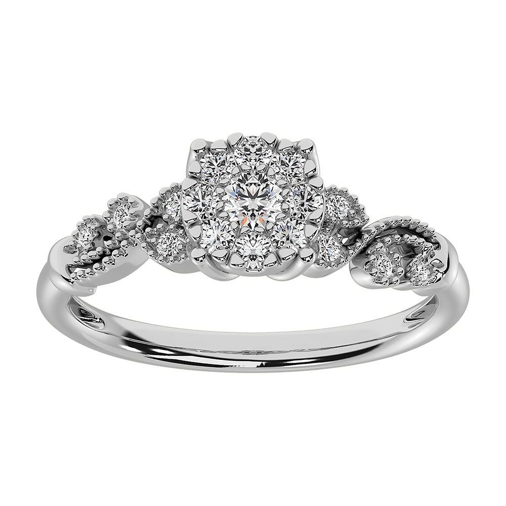 10K White Gold 1/3 Ct.Tw. Diamond Promise Ring