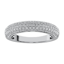 14K White Gold 3/4 Ct.Tw. Diamond Pave Set Fashion Band