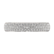 14K White Gold 3/4 Ct.Tw. Diamond Pave Set Fashion Band