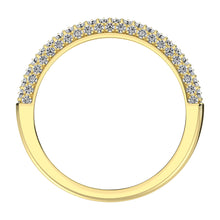 14K Yellow Gold 1/2 Ct.Tw. Diamond Pave Set Fashion Band