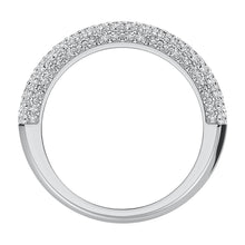 14K White Gold 1/2 Ct.Tw. Diamond Pave Set Mens Band