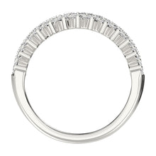 14K White Gold 1 1/2 Ct.Tw. Diamond Round and Baguette Set Fashion Band