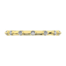 14K Yellow Gold 1/10 Ct.Tw. Diamond Stack Bands