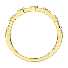 14K Yellow Gold 1/10 Ct.Tw. Diamond Stack Bands