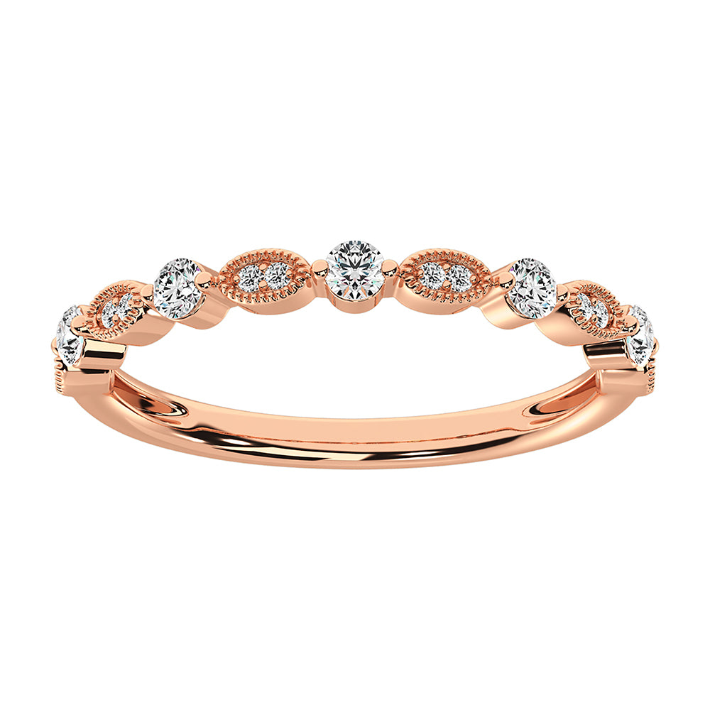 14K Rose Gold 1/5 Ct.Tw. Diamond Stack Bands