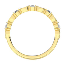 14K Yellow Gold 1/5 Ct.Tw. Diamond Stack Bands