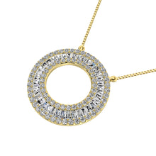 14K Yellow Gold 1/2 Ct.Tw. Open Circel Fashion Necklace