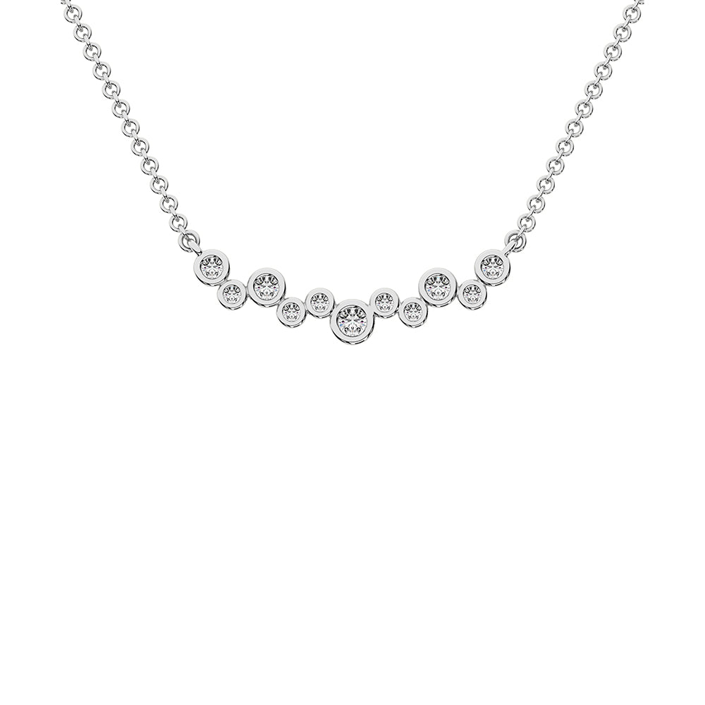 10K White Gold 1/5 Ct.Tw. Diamond Fashion Necklace