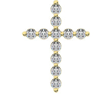 10K Yellow Gold 1/4 Ct.Tw. Diamond Cross Pendant