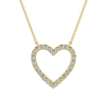 10K Yellow Gold 1/4 Ct.Tw. Diamond Heart Necklace
