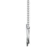 10K White Gold 1/10 Ct.Tw. Diamond Interlinked Heart Necklace